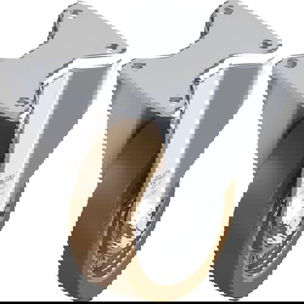 Rigid Top Plate Caster: Polyurethane-Elastomer Blickle Softhane, 4
