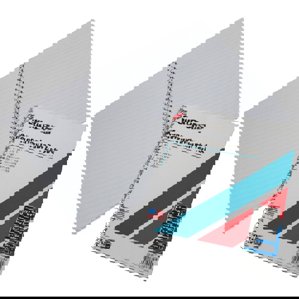 7530002866952, SKILCRAFT Spiralbound Memorandum Book, Medium/College Rule, Blue/White Cover, (50) 11 x 8.5 Sheets, 12/Pack