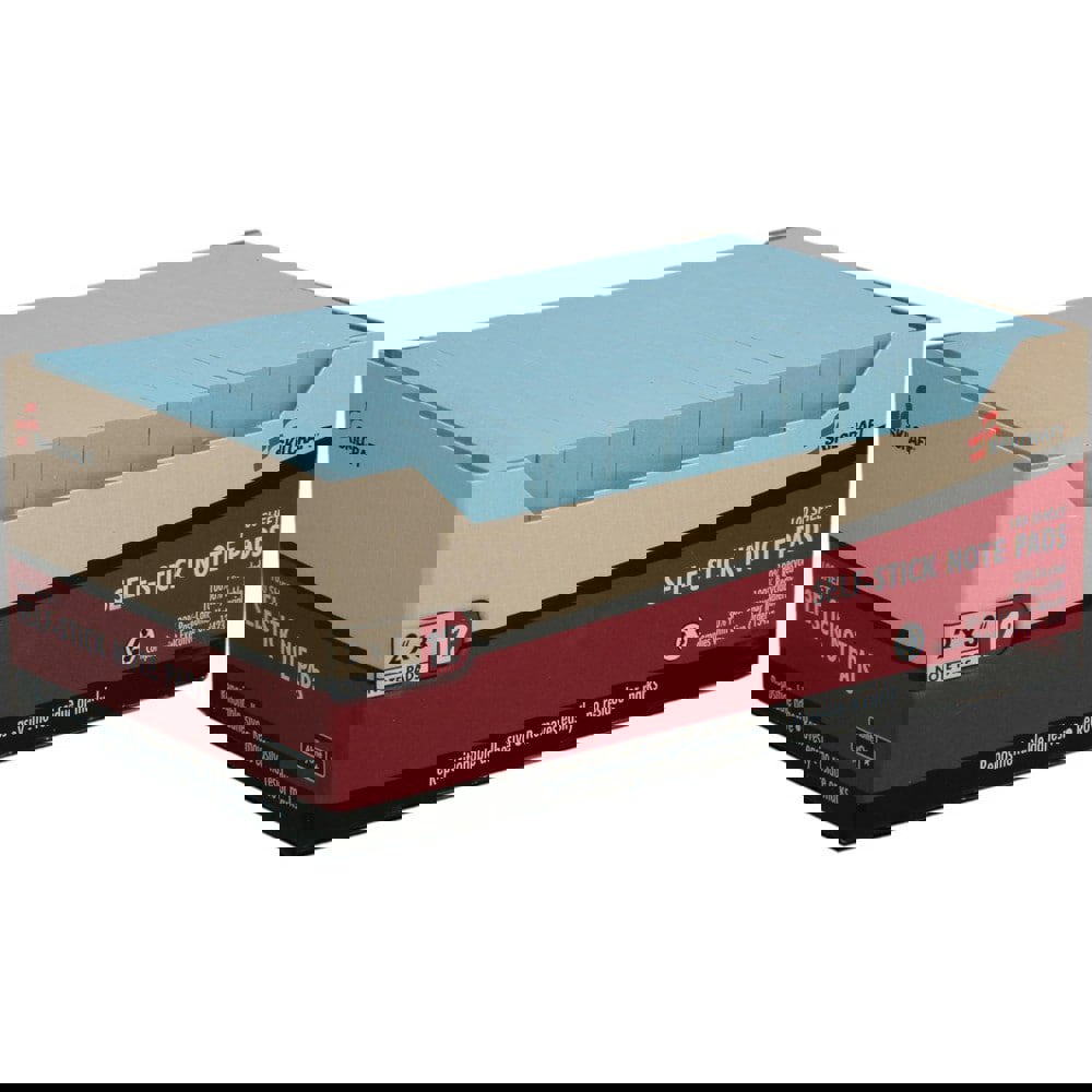 WRITING PAD, SELF-STICK, REPOSITIONABLE, UNRULED, BLUE, 2