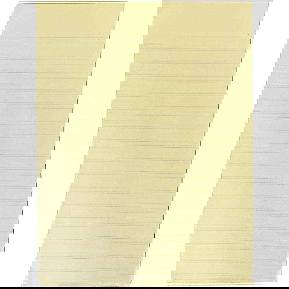 PAD, WRITING PAPER, GLUE BOUND TOP, NARROW RULE, CANARY, 8-1/2