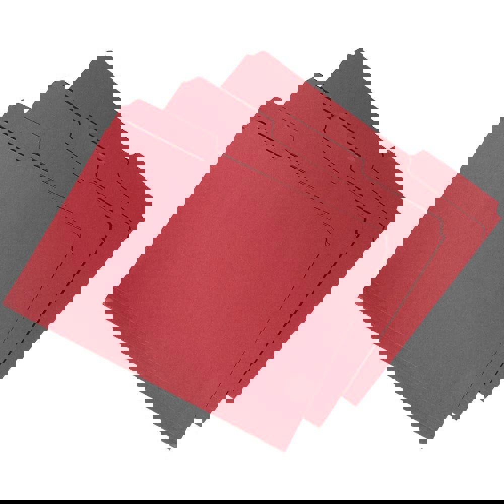 FOLDER, FILE, 100% RECYCLED, 60% PCW, DOUBLE PLY, RED, LETTER