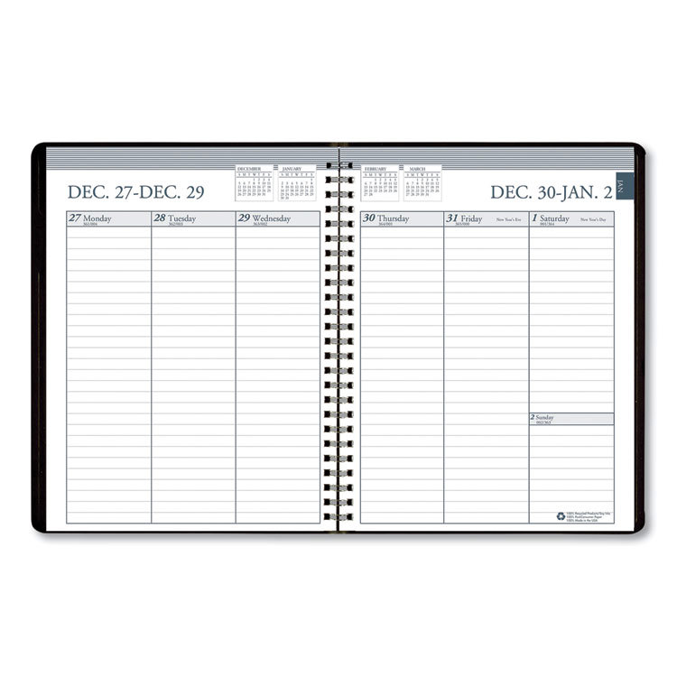 7530016935581, SKILCRAFT Weekly Appointment Planner, 8.75 x 6.88, Black Cover, 12-Month (Jan to Dec): 2025