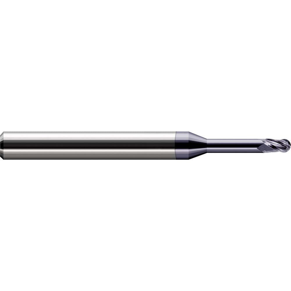 Ball End Mills; Mill Diameter (Inch): 1/16 ; Mill Diameter (Decimal Inch): 0.0620in ; Number Of Flutes: 4 ; End Mill Material: Solid Carbide ; Length of Cut (Inch): 3/32 ; Shank Diameter (Inch): 1/8in