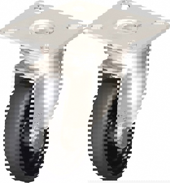 Swivel Top Plate Caster: Thermoplastic Rubber Elastomer, 2