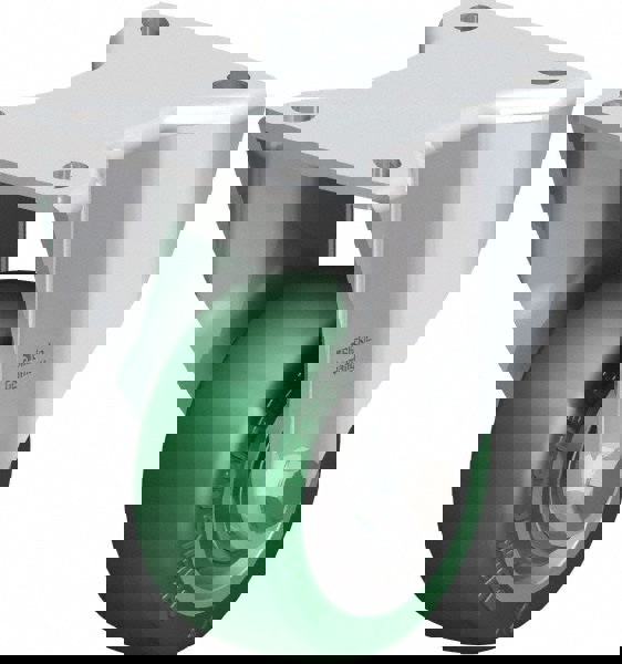 Rigid Top Plate Caster: Polyurethane-Elastomer Blickle Softhane, 3