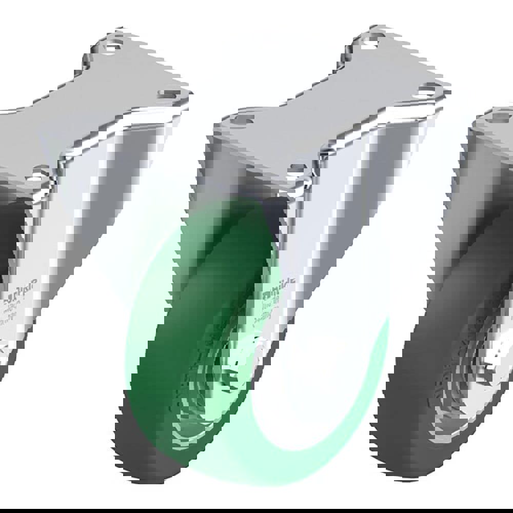Rigid Top Plate Caster: Polyurethane-Elastomer Blickle Softhane, 3