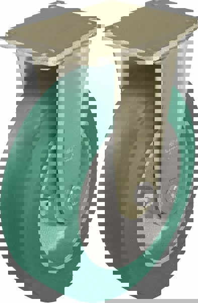 Rigid Top Plate Caster: Polyurethane-Elastomer Blickle Softhane, 12