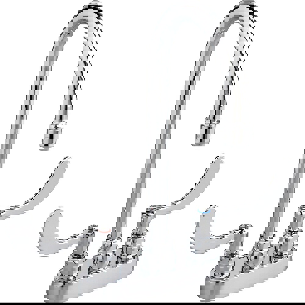 Lavatory Faucets; Inlet Location: Back ; Spout Type: Swivel Gooseneck ; Inlet Pipe Size: 0.5 in ; Inlet Gender: Male ; Maximum Flow Rate: 1.5 ; Mounting Centers: 4 (Inch)