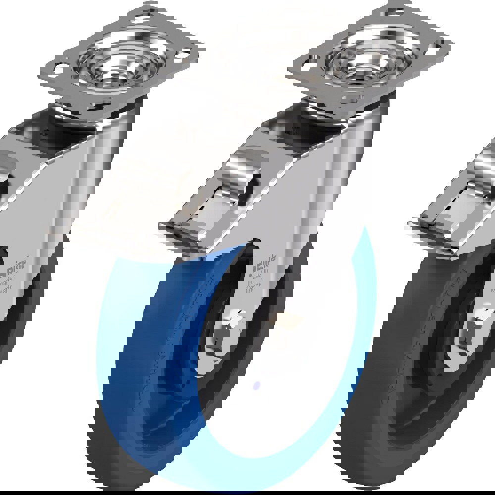 Standard Casters; Mount: Hollow Kingpin ; Caster Type: Swivel ; Bearing Type: Precision Ball ; Style: Double Ball ; Wheel Diameter (Inch): 6-5/16 ; Wheel Width (Inch): 1-9/16