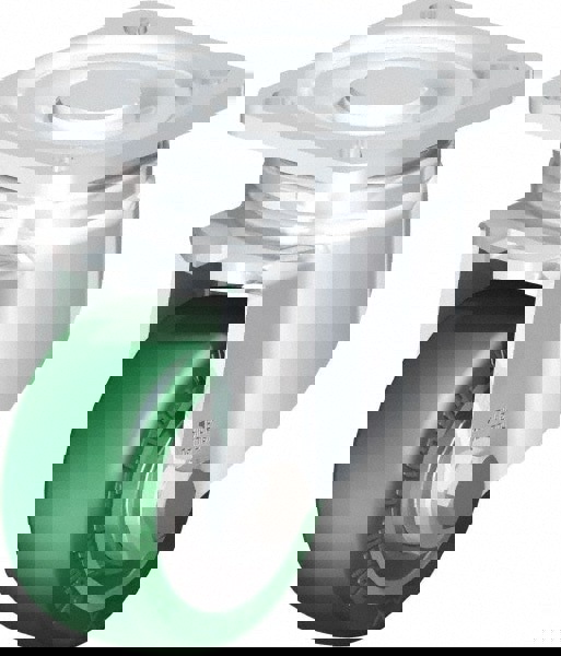 Swivel Top Plate Caster: Polyurethane-Elastomer Blickle Softhane, 3