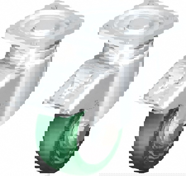 Swivel Top Plate Caster: Polyurethane-Elastomer Blickle Softhane, 3