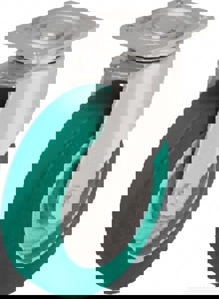 Swivel Top Plate Caster: Polyurethane-Elastomer Blickle Softhane, 5