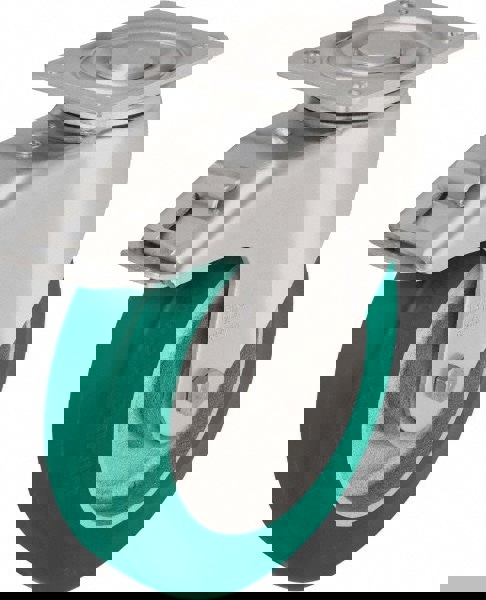 Swivel Top Plate Caster: Polyurethane-Elastomer Blickle Softhane, 6