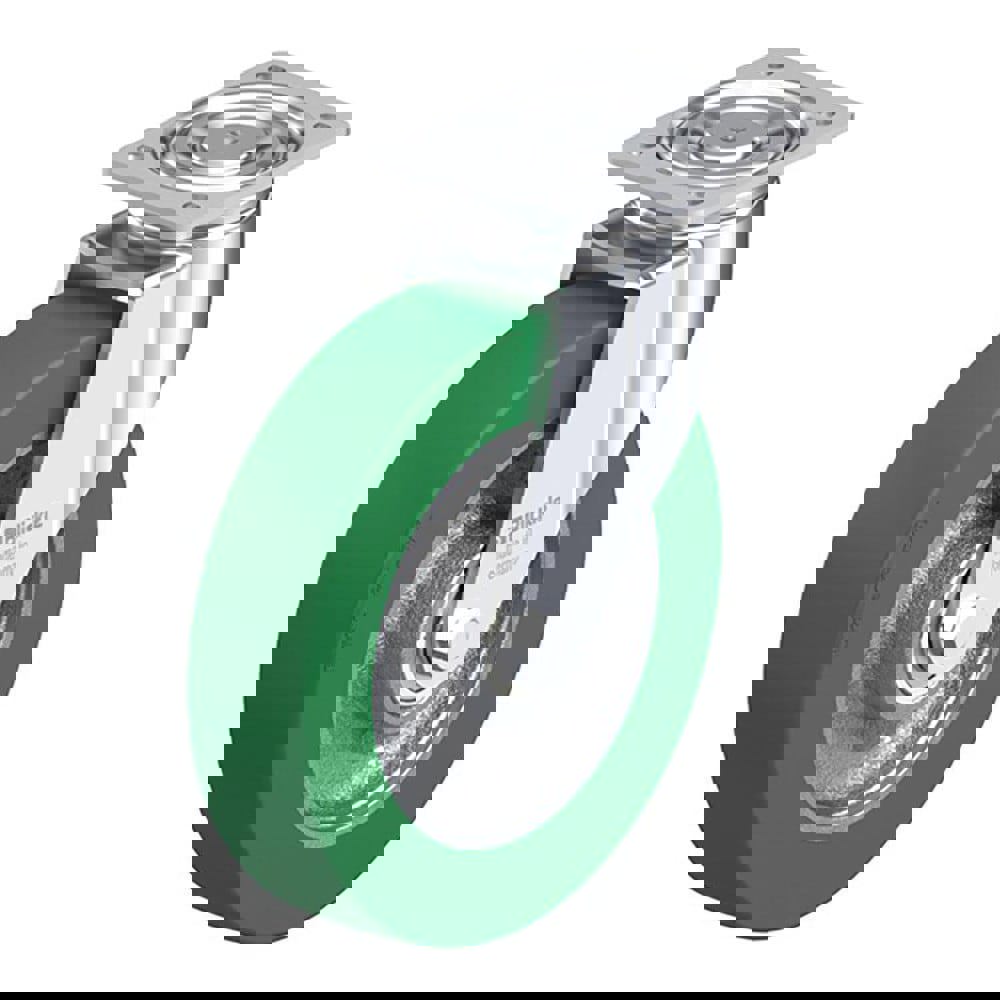 Swivel Top Plate Caster: Polyurethane-Elastomer Blickle Softhane, 10