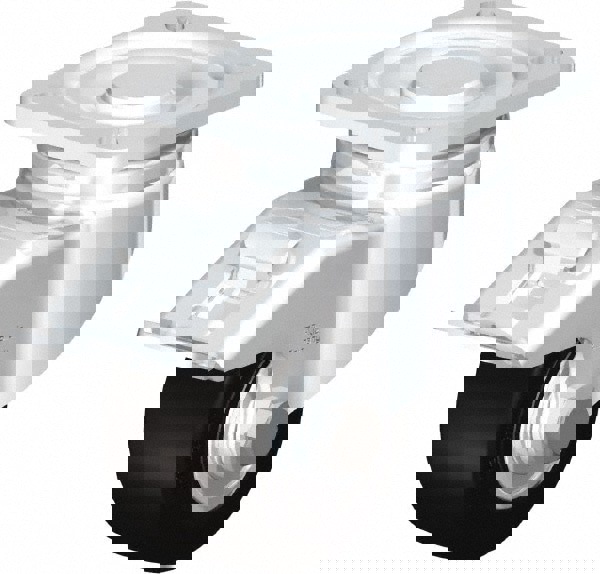 Swivel Top Plate Caster: Solid Rubber, 3