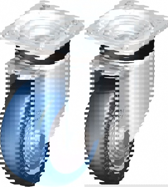 Swivel Top Plate Caster: Polyurethane-Elastomer Blickle Besthane, 3