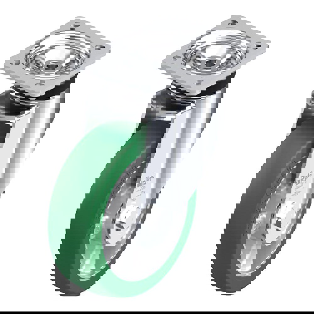 Swivel Top Plate Caster: Polyurethane-Elastomer Blickle Softhane, 6