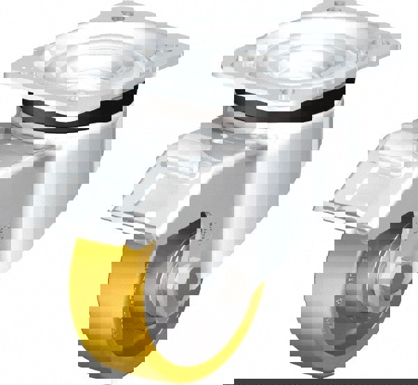 Swivel Top Plate Caster: Polyurethane-Elastomer Blickle Extrathane, 3