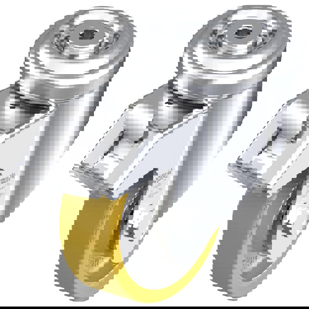 Standard Casters; Mount: Hollow Kingpin ; Caster Type: Swivel w/Brake ; Brake Type: Total-Lock Brake ; Bearing Type: Precision Ball ; Style: Double Ball ; Wheel Diameter (Inch): 3-1/8