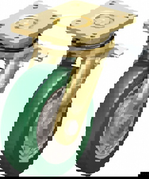 Swivel Top Plate Caster: Polyurethane-Elastomer Blickle Softhane, 6