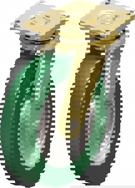 Swivel Top Plate Caster: Polyurethane-Elastomer Blickle Softhane, 10