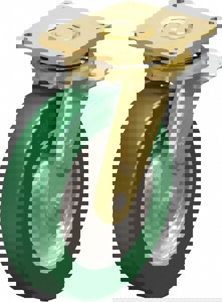 Swivel Top Plate Caster: Polyurethane-Elastomer Blickle Softhane, 10