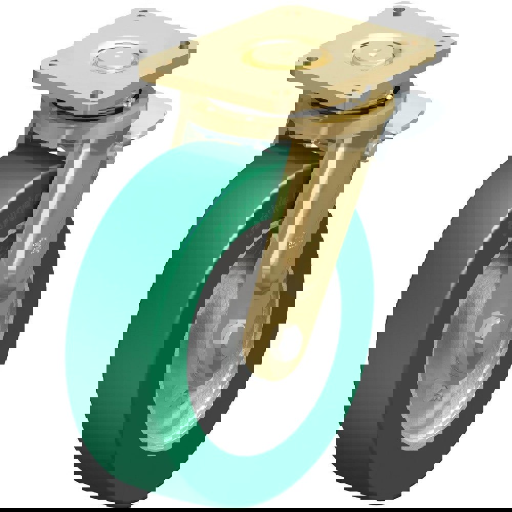 Swivel Top Plate Caster: Polyurethane-Elastomer Blickle Softhane, 10