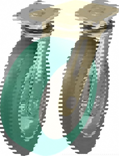 Swivel Top Plate Caster: Polyurethane-Elastomer Blickle Softhane, 12