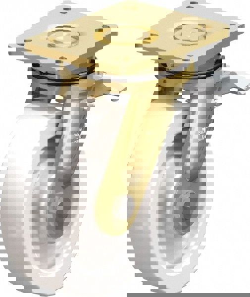 Swivel Top Plate Caster: Nylon, 6-1/2