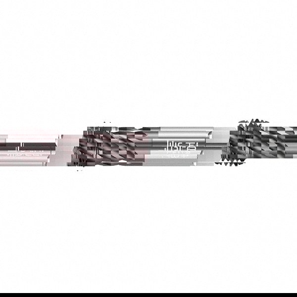 Spiral Flute Tap: 1-1/8-7 UNC, 5 Flutes, Semi-Bottoming, 2B/3B Class of Fit, High Speed Steel, TiAlN Coated