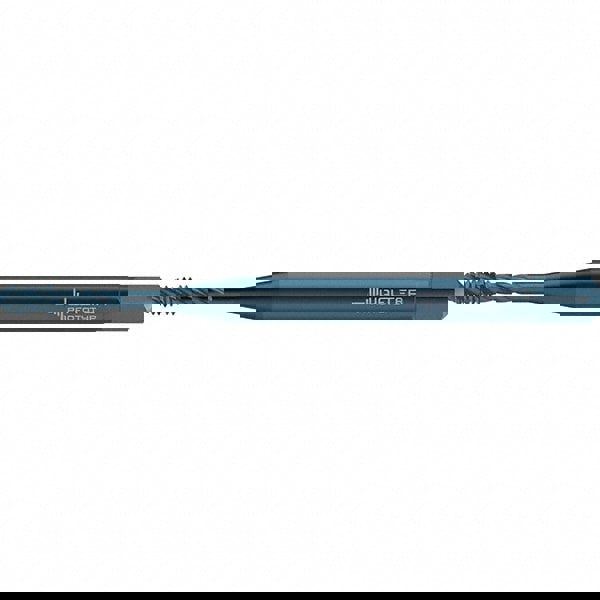 Spiral Flute Tap: #2-56 UNC, 3 Flutes, Semi-Bottoming, 2B/3B Class of Fit, High Speed Steel, Oxide Coated