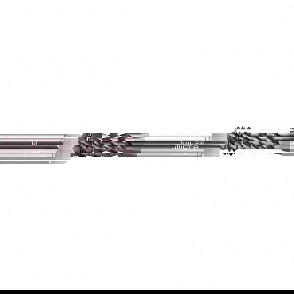 Spiral Flute Tap: M10 Metric, 3 Flutes, Semi-Bottoming, 6HX Class of Fit, High Speed Steel, TiAlN Coated