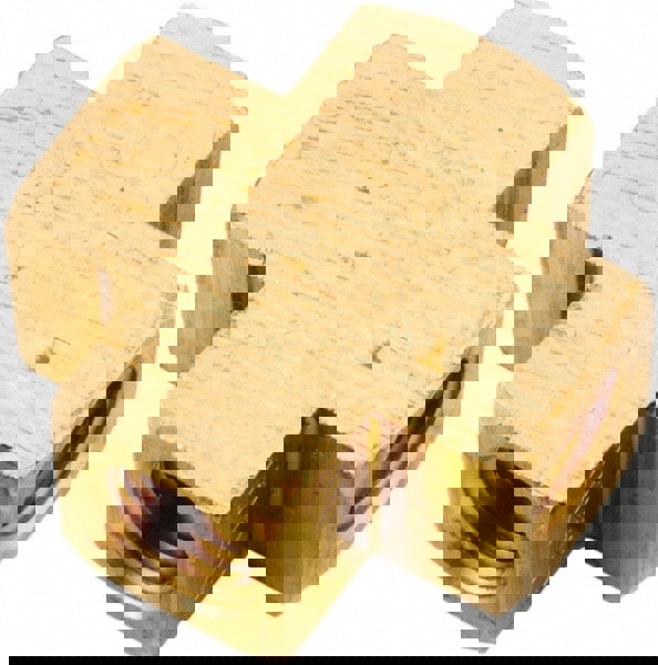 Industrial Pipe Female Cross: 3/8-18 Female Thread, FNPT