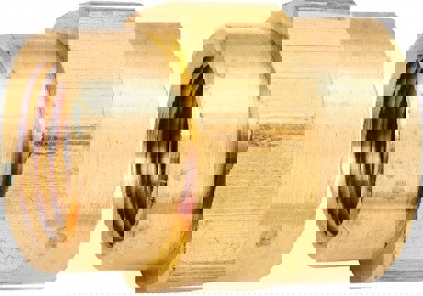 Industrial Pipe Coupling: 1/2-14 x 1/4-18 Female Thread, FNPT