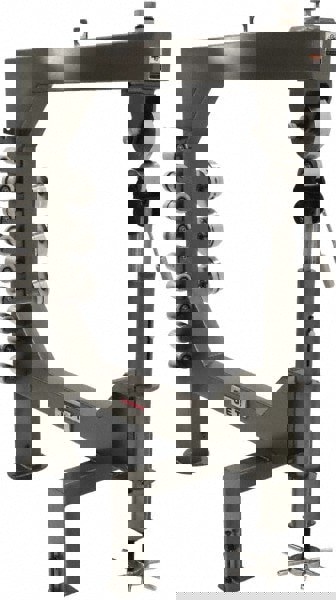 English Wheels; Maximum Mild Steel Capacity (Gauge): 16 ; Head Opening (Inch): 6 ; Frame Tube Size (Inch): 4.75 ; Roller Wheel Radius (Inch): 6 ; Overall Height (Inch): 63in