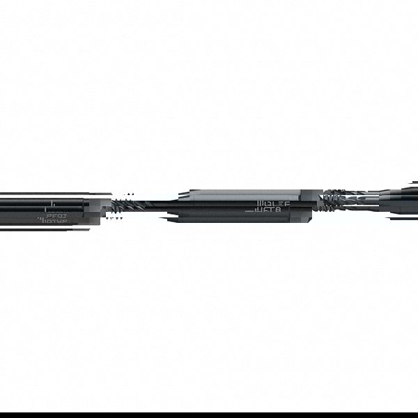 Spiral Flute Tap: #2-56 UNC, 3 Flutes, Semi-Bottoming, 2BX Class of Fit, High Speed Steel, Oxide Coated