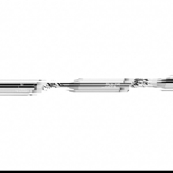 Spiral Flute Tap: M2.5 Metric, 2 Flutes, Semi-Bottoming, 2B Class of Fit, High Speed Steel, Bright/Uncoated