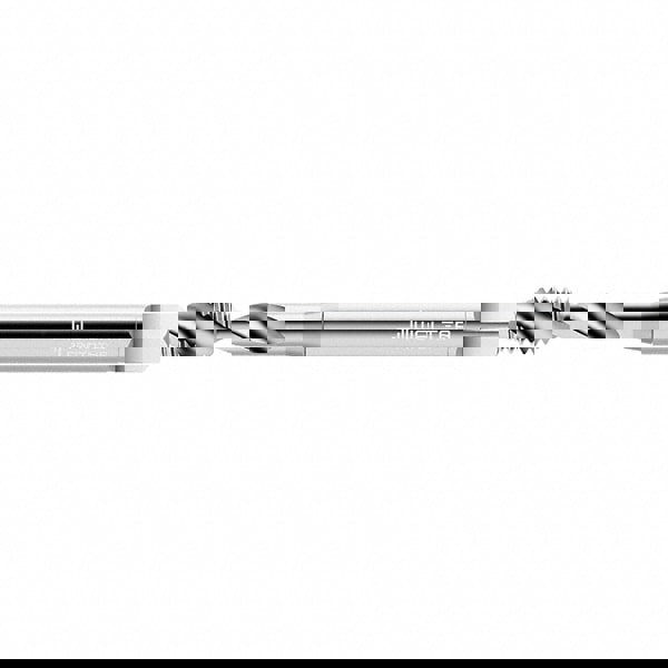 Spiral Flute Tap: M5 Metric, 2 Flutes, Semi-Bottoming, 2B Class of Fit, High Speed Steel, Bright/Uncoated