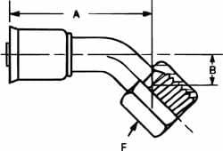 Hydraulic Hose Flare Female Swivel Fitting: 5/8-18