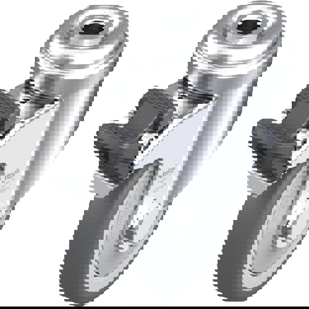 Standard Casters; Mount: Hollow Kingpin ; Caster Type: Swivel w/Brake ; Brake Type: Total-Lock Brake ; Bearing Type: Precision Ball ; Style: Single Ball ; Wheel Diameter (Inch): 2