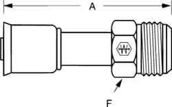 Hydraulic Hose Flare Male Rigid: 7/8-14