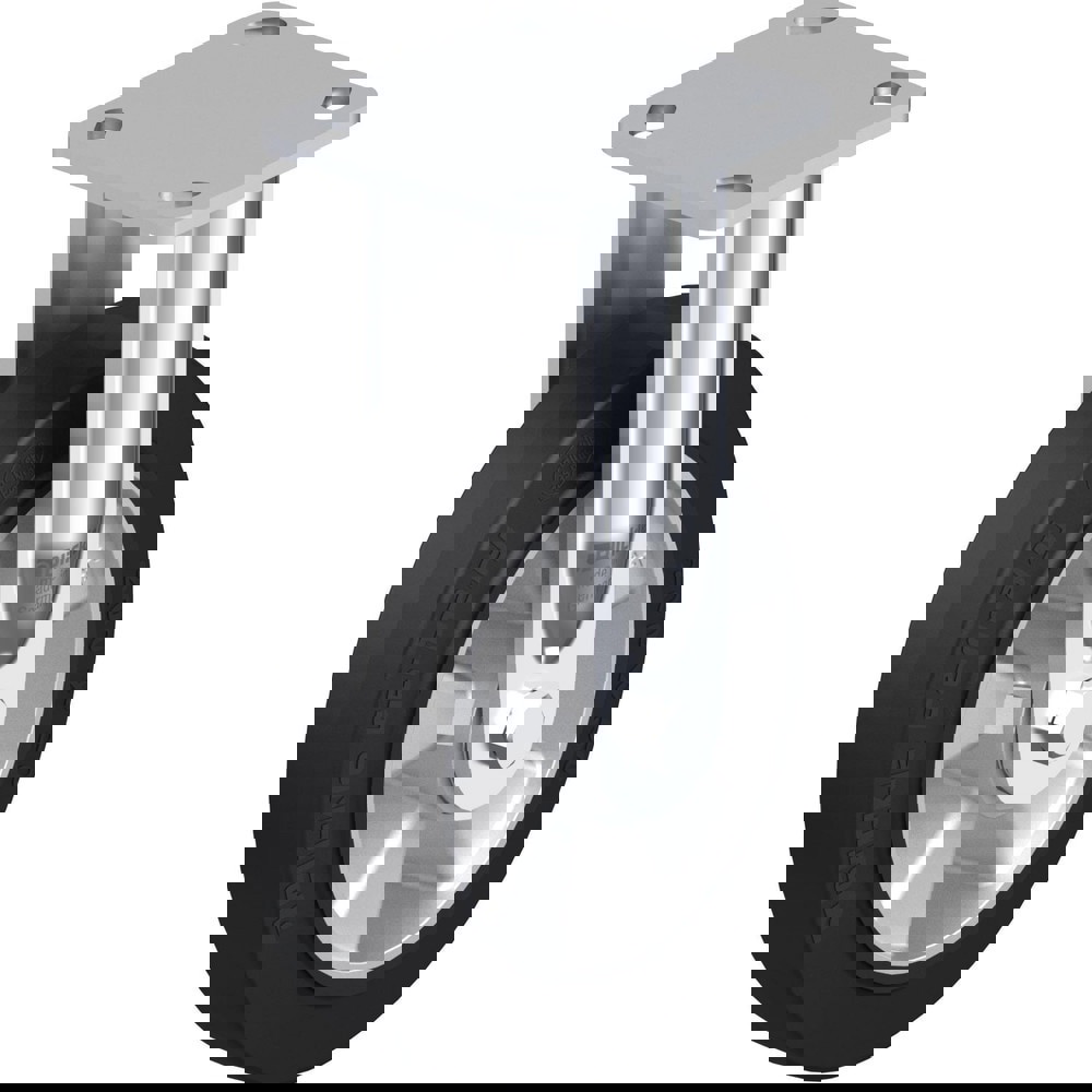 Top Plate Casters; Mount Type: Plate ; Number of Wheels: 1.000 ; Wheel Diameter (Inch): 8 ; Wheel Material: Rubber ; Wheel Width (Inch): 2 ; Wheel Color: Gray