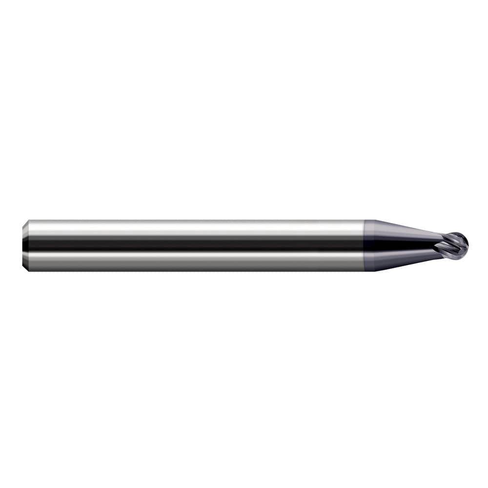 Ball End Mills; Mill Diameter (Inch): 3/32 ; Mill Diameter (Decimal Inch): 0.0930in ; Number Of Flutes: 4 ; End Mill Material: Solid Carbide ; Shank Diameter (Inch): 1/8in ; Shank Diameter (Decimal Inch): 0.1250