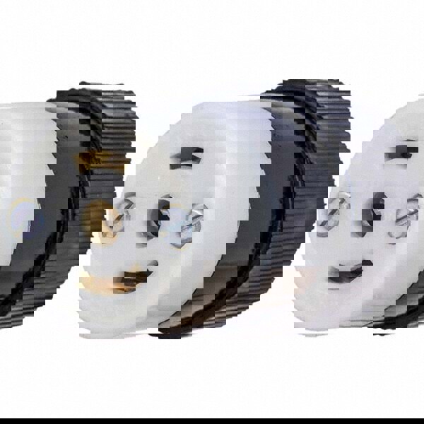 Locking Inlet: Connector, Industrial, ML-2R, 125V, Black & White