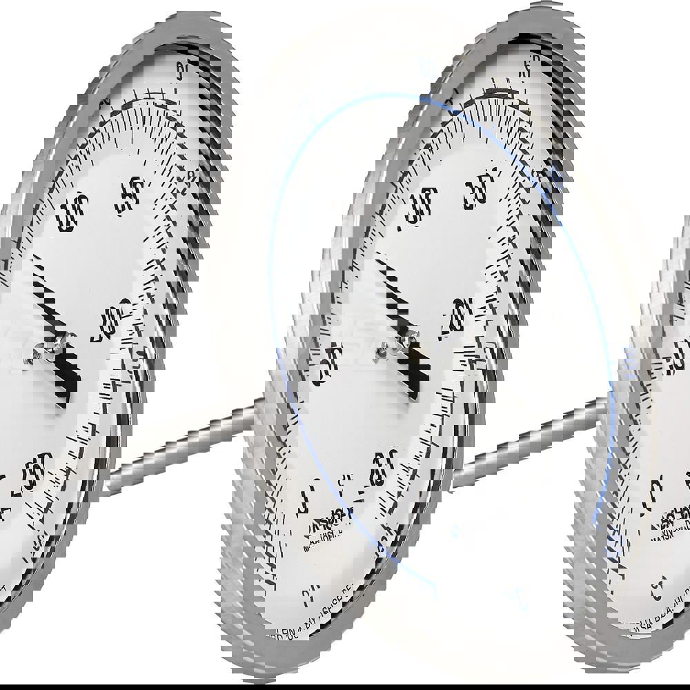 Bimetal Dial Thermometer: 50 to 400 &deg; F, 5