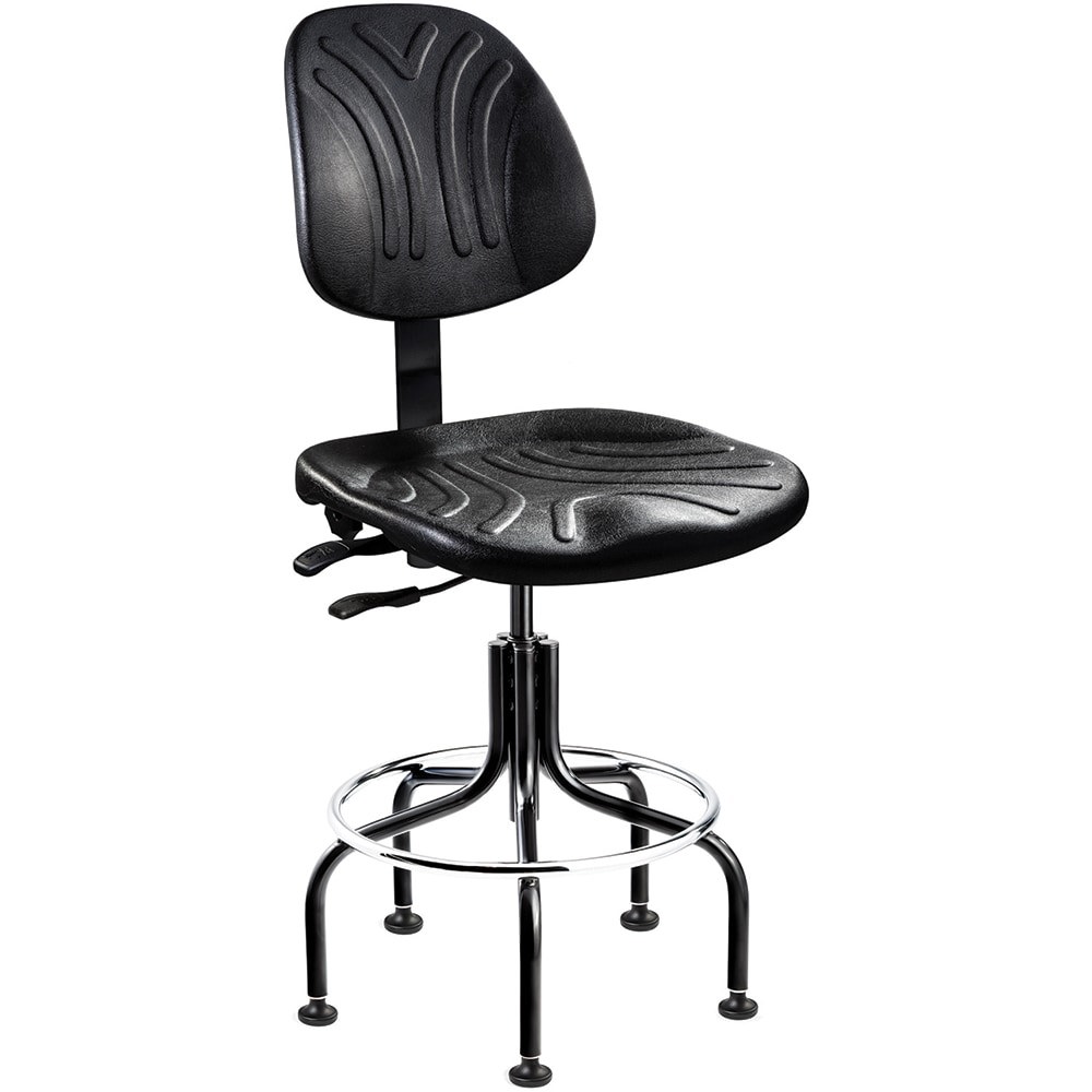Task Chair: Polyurethane, Adjustable Height, Black