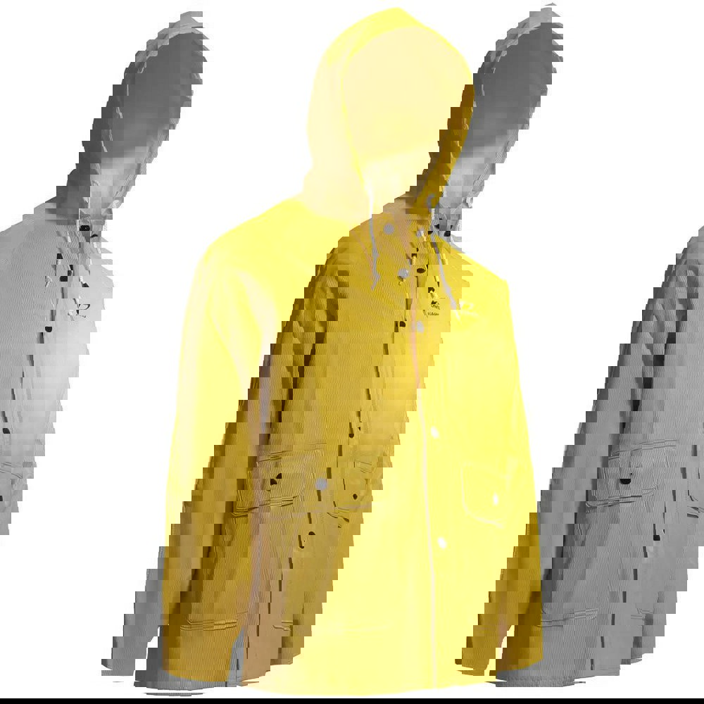 Rain & Chemical Wear; Garment Style: Rain Jacket ; Size: X-Large ; Gender: Unisex ; Color: Yellow ; Material: PVC; Polyester ; Sleeve Length: 35.5in