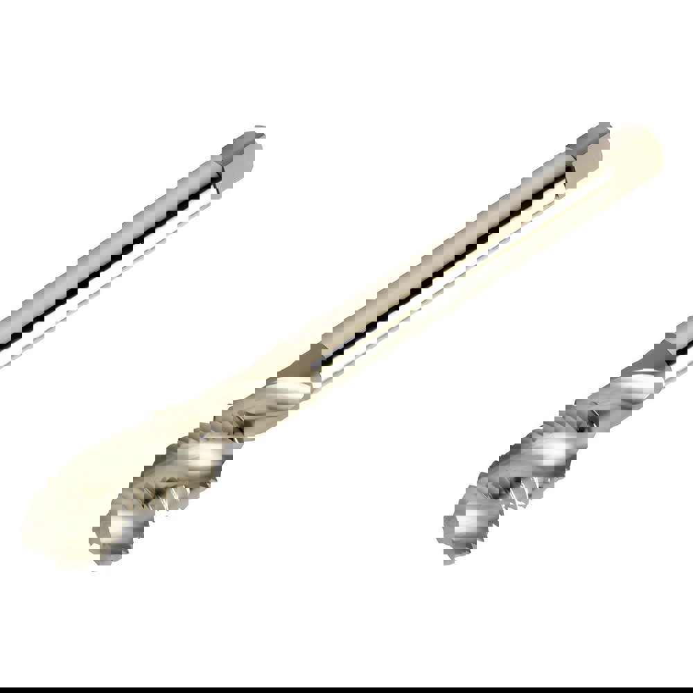 Spiral Flute Tap: M16x2.00 Metric, 3 Flutes, Semi-Bottoming, 6H Class of Fit, Powdered Metal & High Speed Steel, ZrN Coated