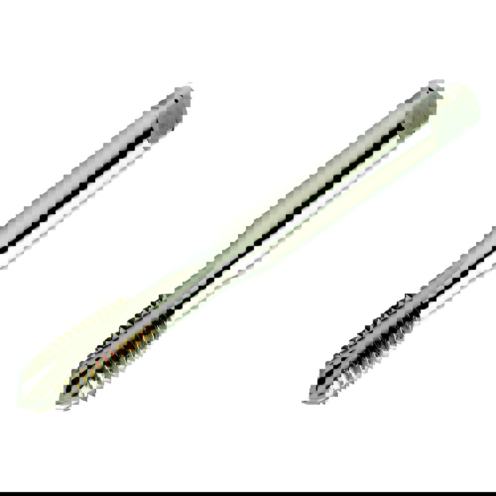 Spiral Point Tap: M3x0.5 Metric, 2 Flutes, Plug Chamfer, 6H Class of Fit, High-Speed Steel-E-PM, Bright/Uncoated