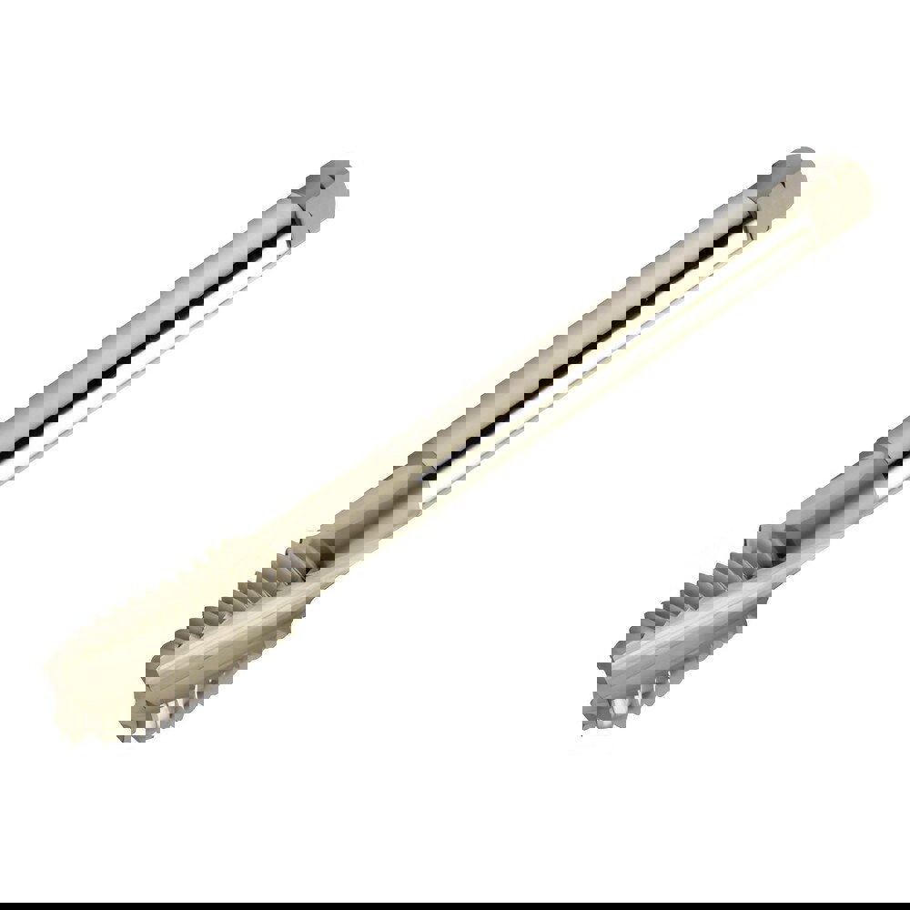 Spiral Flute Tap: 1/4-28 UNF, 3 Flutes, Semi-Bottoming, 2B Class of Fit, Powdered Metal & High Speed Steel, Bright/Uncoated